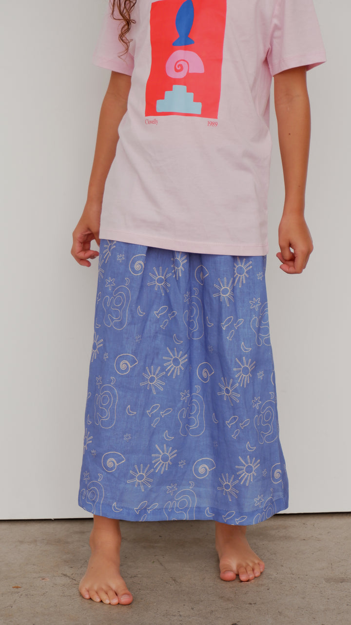 Yaraay Linen Midi Skirt